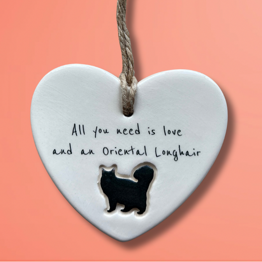 Handmade Oriental Longhair Cat Ornament