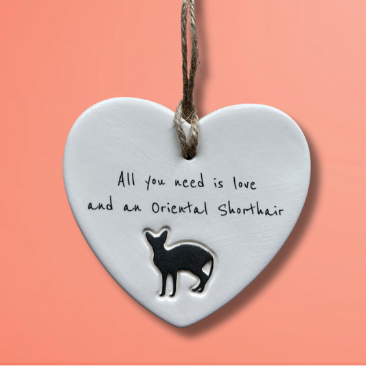 Handmade Oriental Shorthair Cat Ornament