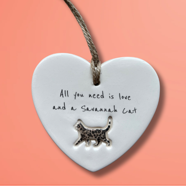 Handmade Savannah Cat Ornament