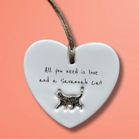 Handmade Savannah Cat Ornament