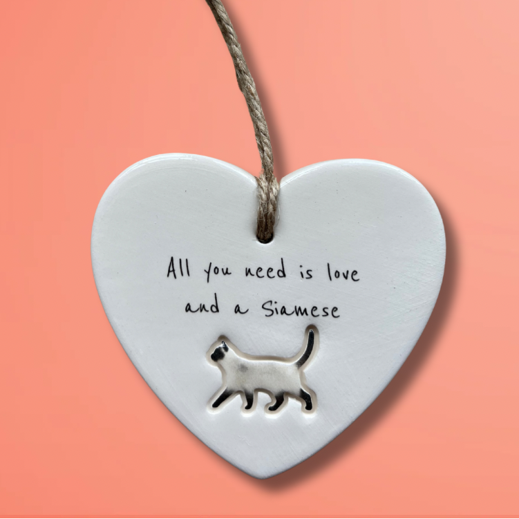 Handmade Siamese Cat Ornament