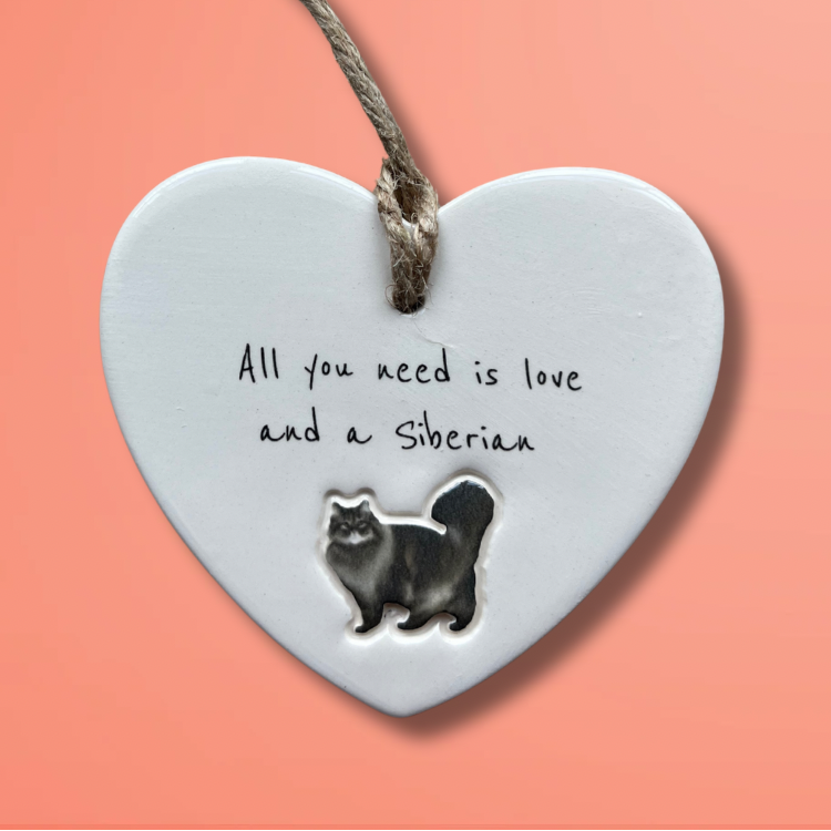 Handmade Siberian Cat Ornament