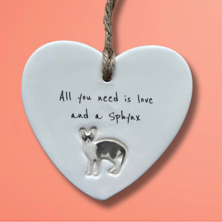Handmade Sphynx Cat Ornament