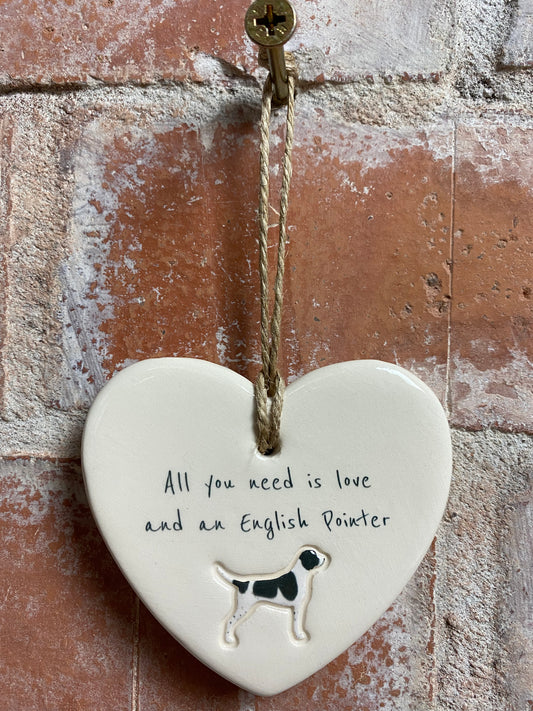 English pointer heart