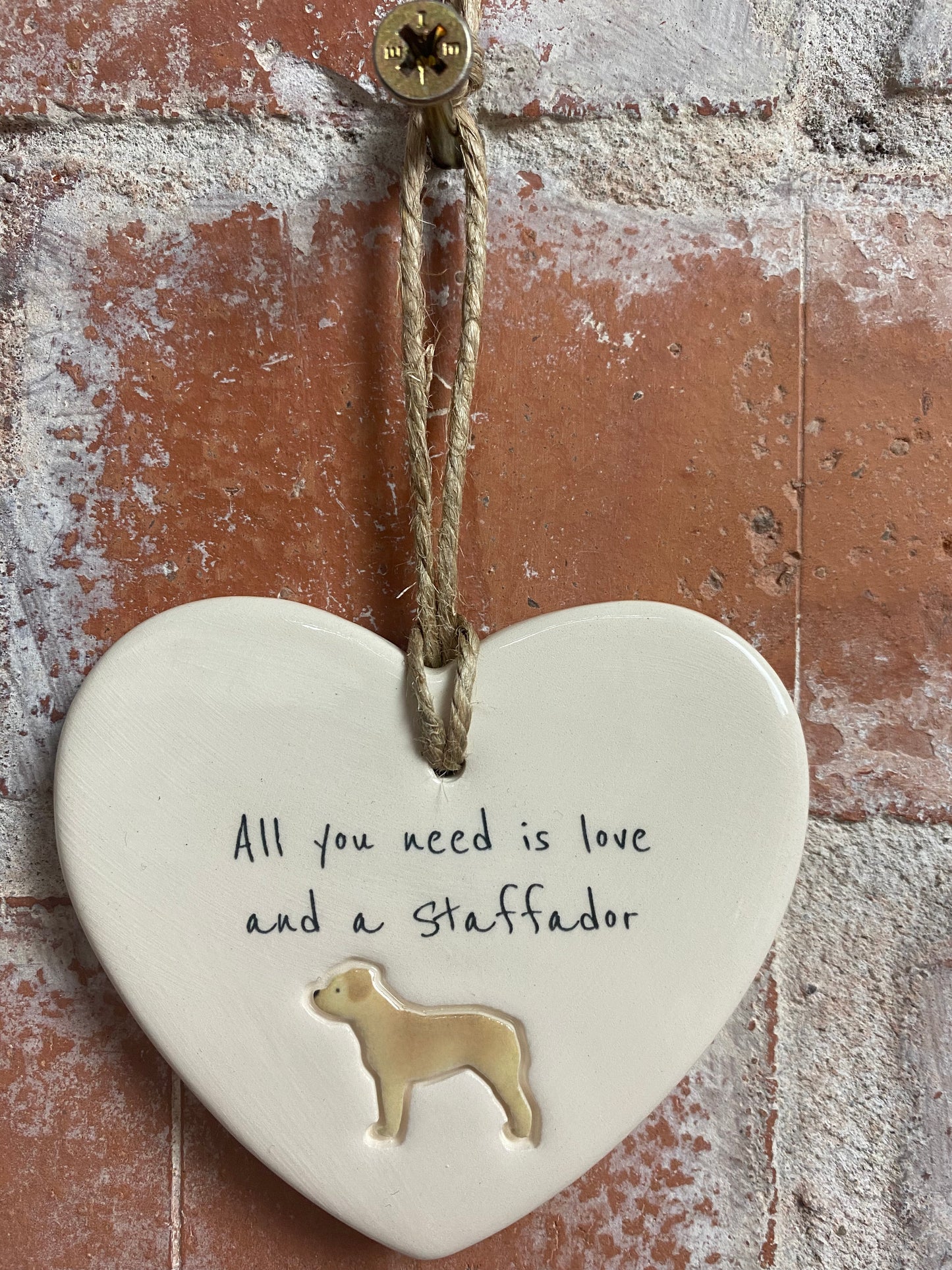 Staffador ceramic heart