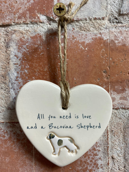 Bucovina Shepherd ceramic heart