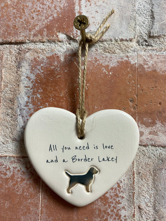 Border Lakey ceramic heart