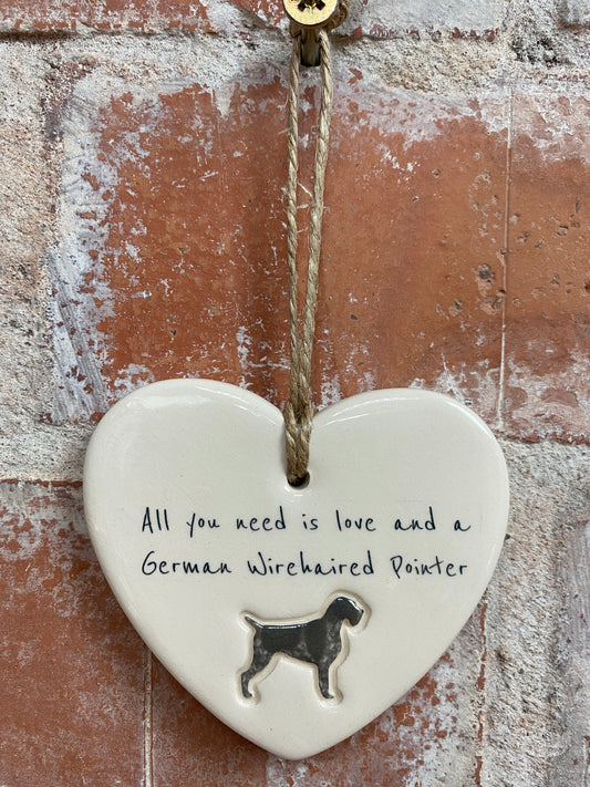 German Wirehaired Pointer heart